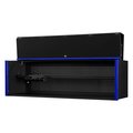 Extreme Tools 72"w x 21"D Extreme Power Workstation Hutch Black w Blue Handle DX722101HCBKBL